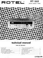 Rotel RT-322 - Technical manual 